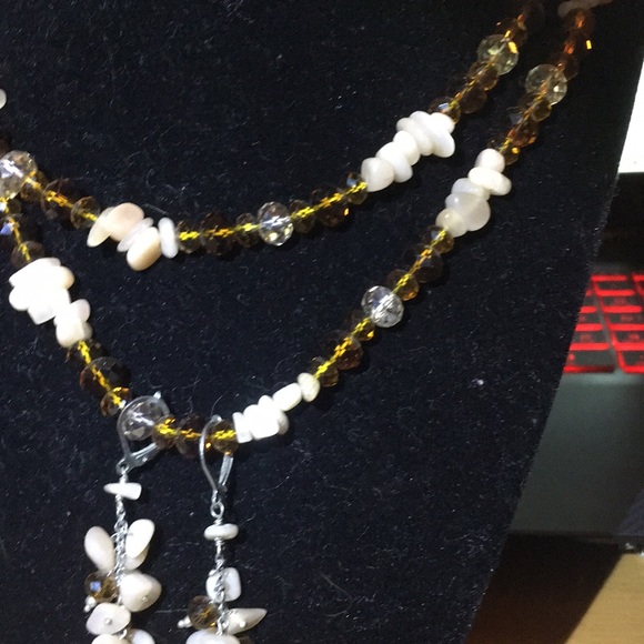 Moonstone and bead necklace set - Picture 3 of 5